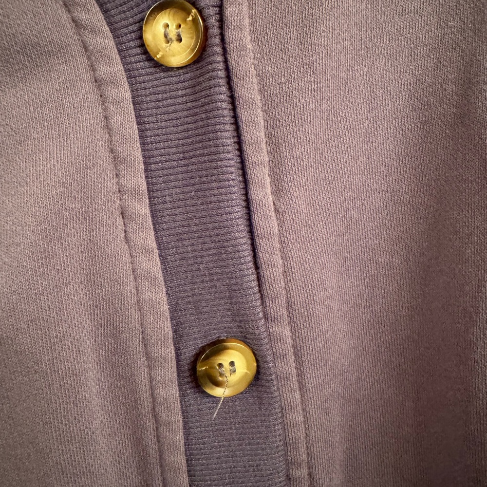 Women's Oversized Button-Front Cardigan Sweater - Slate Blue - Picture 4 of 7